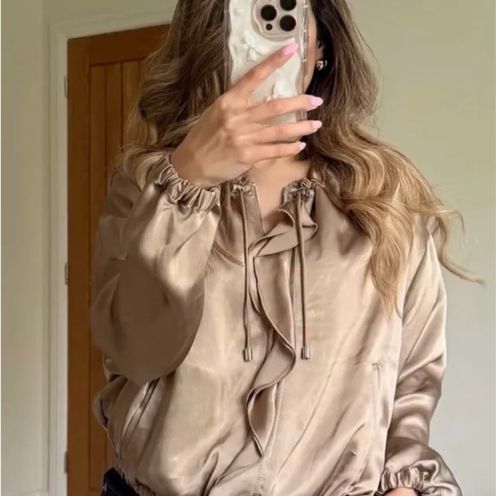 ZARA satin effect jacket - Picture 2 of 4